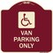 Signmission Van Parking With Handicap Symbol Heavy-Gauge Aluminum Architectural Sign, 18" x 18", BU-1818-22740 A-DES-BU-1818-22740 - alternate 1